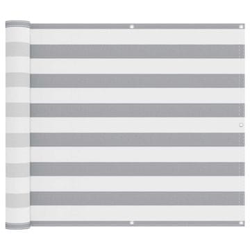 Vidaxl Balconska mreža Svetlo siva in bela. 90 x 800 cm