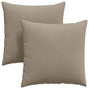 Vidaxl Blazine za kavč 2 szt. Taupe 80 x 80 cm blago