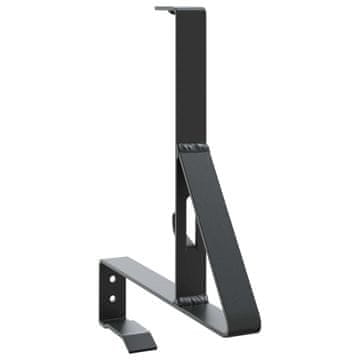 Vidaxl Podpora za snežno pregrado 12 szt. Črna 29,5 x 3 x 34,5 cm Jeklo