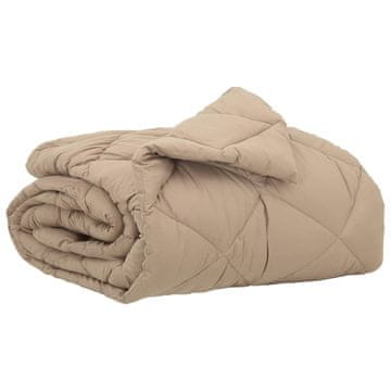 Vidaxl Poletna odeja Taupe 220 x 140 cm Mikrovlakna
