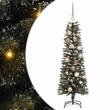 Vidaxl Umestno božično drevo Zelena 120 cm PVC, plastika in jeklo