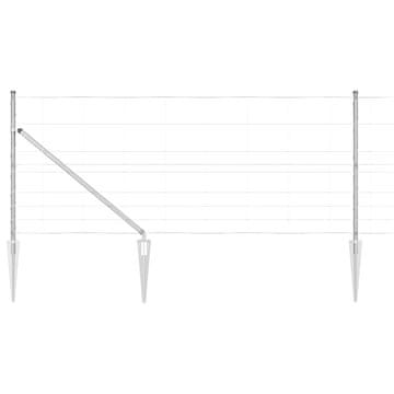 Vidaxl Varjena žična ograja s konicami 25 x 1 m (Š x V)