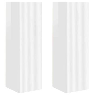 Vidaxl TV stenska omara 2 szt. Svetlo Belo 30 x 31 x 100 cm