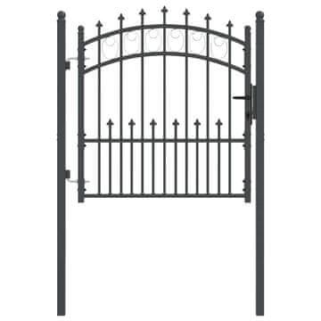 Vidaxl Vrata ograje s bodicami EMMEN 100 x 100 cm