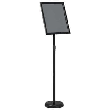 Vidaxl Razstave na sejmih Črna 25 x 25 x 125 cm Aluminij