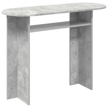 Vidaxl Konzolna miza Betonsko siva 100 x 39,5 x 75 cm Inženirski les