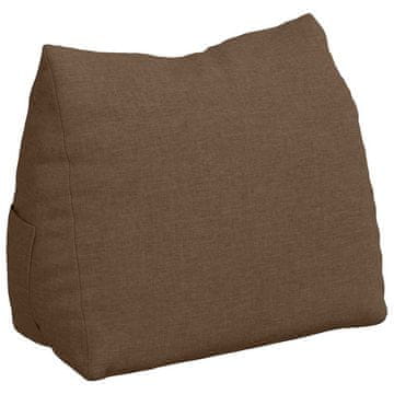 Vidaxl Poglavni vzglavnik Rjava 45 x 20 x 35 cm blago