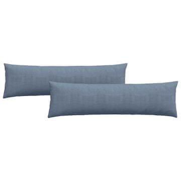 Vidaxl Blazine za kavč 2 szt. Modra 145 x 40 cm Žametna tkanina