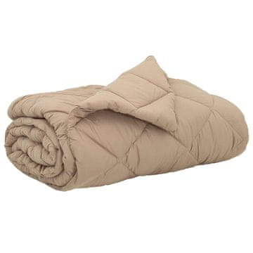 Vidaxl Poletna odeja Taupe 200 x 200 cm Mikrovlakna