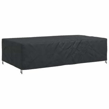Vidaxl Prevleka za pohištvo Enobarvno Črna 305 x 190 x 85 cm 210D