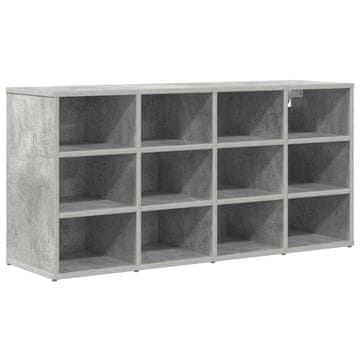 Vidaxl Omara za čevlje Betonsko siva 103 x 30 x 51 cm Konstruiran les
