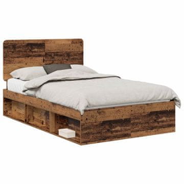 Vidaxl Konstrukcija postelje Star les 120 x 190 cm Masivno borovo les