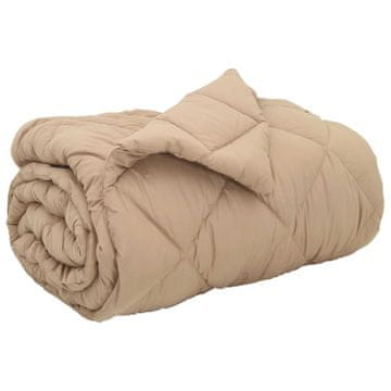 Vidaxl Zimska posteljnina Taupe 155 x 220 cm Mikrovlakna