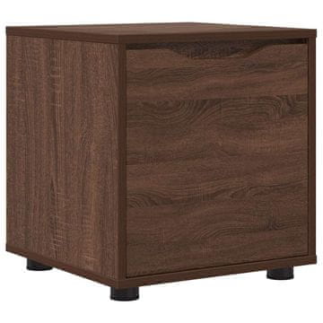 Vidaxl Kopalniška omarica Rjav hrast 40,5 x 40 x 44 cm Konstruiran les
