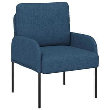 Vidaxl Sedežne garniture z blazino 55cm Modra Vezani les