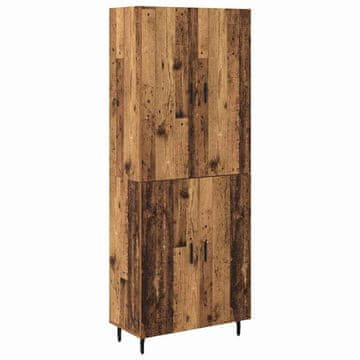 Vidaxl Visok predalnik 2 kos Star les 69,5 x 34 x 180 cm