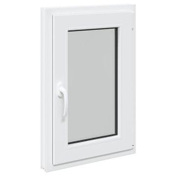 Vidaxl Okno za klet RISOR 50 x 75 cm PVC in steklo Bela