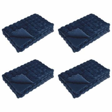 Vidaxl Protizdrsna odeja iz umetnega zajčjega krzna Olite 4 pcs