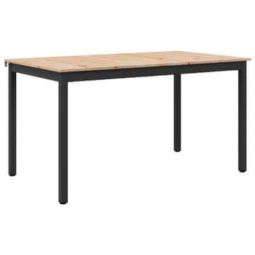 Vidaxl Jedilna miza Naravna 150 x 90 x 75 cm Masivno borovo les