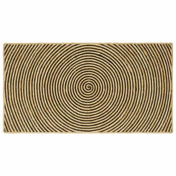 Vidaxl Preproge za površine Črna 100 x 200 cm Juta