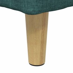Vidaxl Ottoman s shranjevanjem Temno zelena 60 x 60 x 45 cm blago