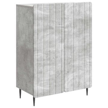 Vidaxl Strani šal Betonsko siva 66 x 34,5 x 92 cm Inženirski les