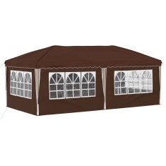 Vidaxl Zložljivi šotor za zabave 575 x 288 x 245 cm Rjava