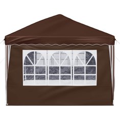 Vidaxl Zložljivi šotor za zabave 575 x 288 x 245 cm Rjava