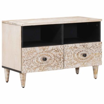 Vidaxl TV omarica Bela 70 x 33,5 x 46 cm Masiven les manga