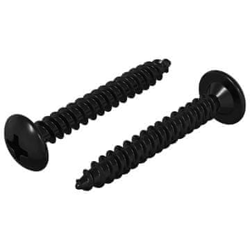 Vidaxl Žebelj za tapkanje 2 szt. Črna M4 x 28 mm Jeklo