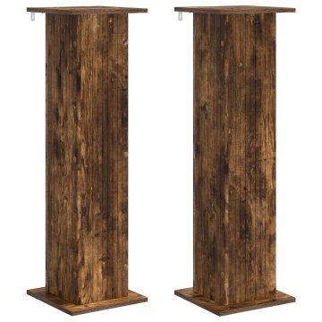 Vidaxl Stojalo za rastline 2 kos Dimljen hrast 30,5 x 30 x 100,5 cm