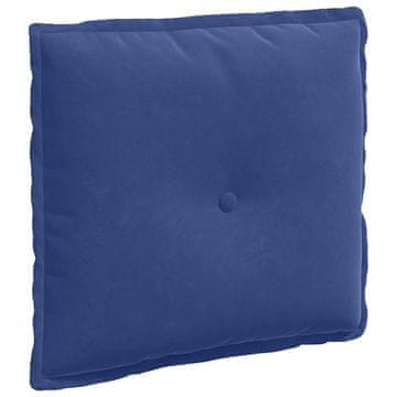 Vidaxl Poglavni vzglavnik Policijska modra 50 x 45 cm Žametna tkanina