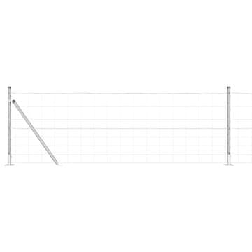 Vidaxl Varjena žična ograja z betonsko podlago 25 x 0,8 m (Š x V)