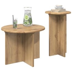 Vidaxl Komplet stranskih mizic 2 szt. Artisan hrast Inženirski les