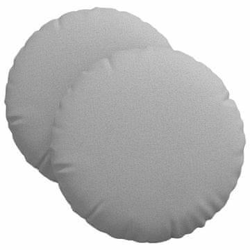 Vidaxl Sedežne blazine 2 szt. Oblačno siva Ø40 x 13 cm blago