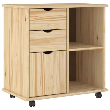 Vidaxl Gležnji kabinet Rjava 63,5 x 39 x 65,5 cm Masivno borovo les