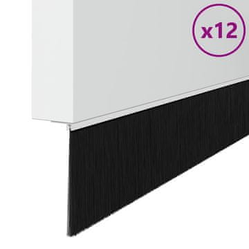 Vidaxl Skrbniki za vrata z vijaki 12 szt. Bela 100 cm