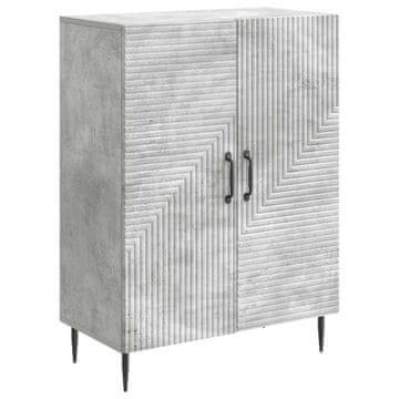 Vidaxl Strani šal Betonsko siva 66 x 34,5 x 89,5 cm Inženirski les
