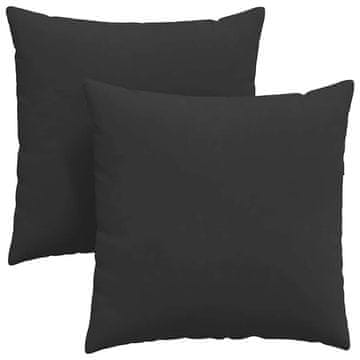 Vidaxl Blazine za kavč 2 szt. Črna 60 x 60 cm blago