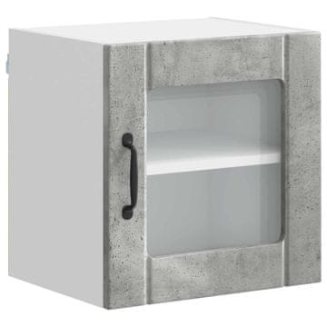 Vidaxl Stenski stekleni omarica LUCCA Betonsko siva 40 x 31 x 40 cm