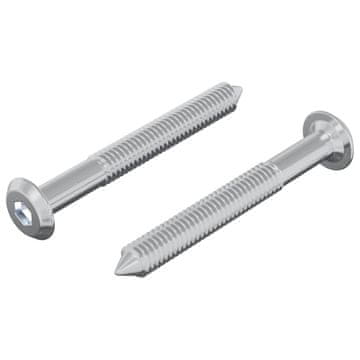 Vidaxl Vijak 2 szt. srebrna M6 x 50 mm Jeklo