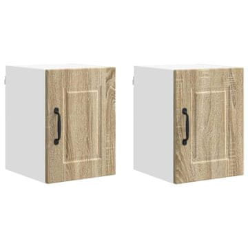 Vidaxl Omarica na steni PORTO 2 szt. Sonoma hrast 30 x 31 x 40 cm