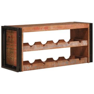 Vidaxl Stojalo za vino Rjava 100 x 45 x 33 cm Trden recikliran les