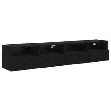 Vidaxl TV stene 2 szt. Črna Orehovina 80 x 30 x 30 cm Konstruiran les