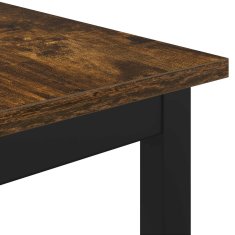 Vidaxl Jedilne mize 140 x 80 x 75 cm Inženirski les Dimljen hrast