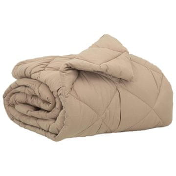 Vidaxl Polna celoletna prevleka Taupe 135 x 220 cm Mikrovlakna