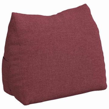 Vidaxl Poglavni vzglavnik Vinorodna rdeča 45 x 20 x 35 cm blago