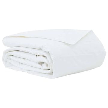 Vidaxl Poletna odeja Bela 200 x 200 cm Perje