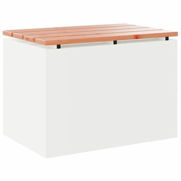 Vidaxl Vrtna klop Bela 60 x 40 x 43 cm Jeklo