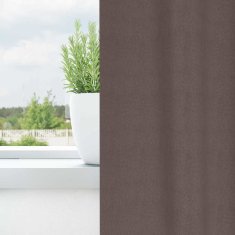 Vidaxl Zavese za zatemnitev z obroči 2 szt. Temno rjava 225 x 140 cm